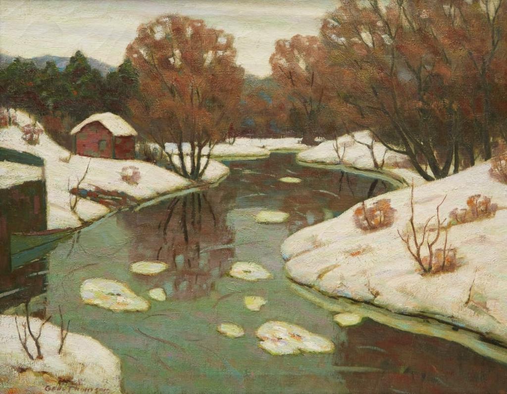 George Albert Thomson (1868-1965) - Ice Floes, Syndenham River, Owen Sound