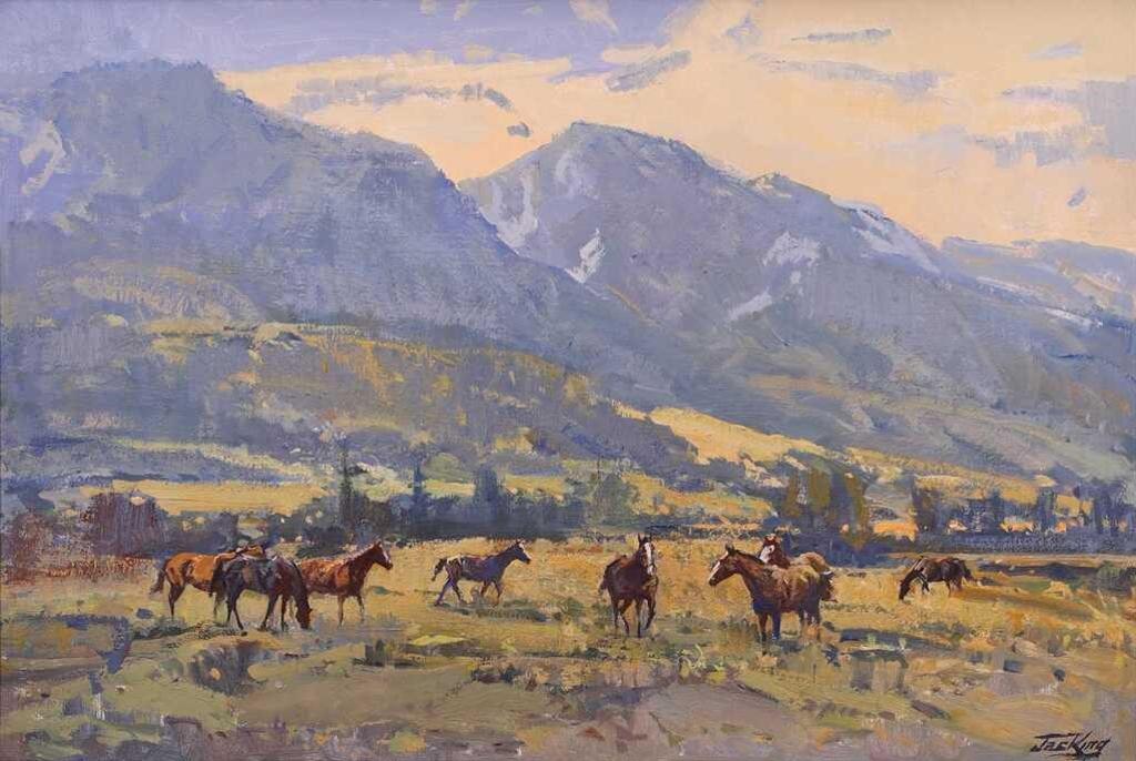 Jack [Jac] Elmo King (1920-1998) - Horses Grazing In A Mountain Meadow