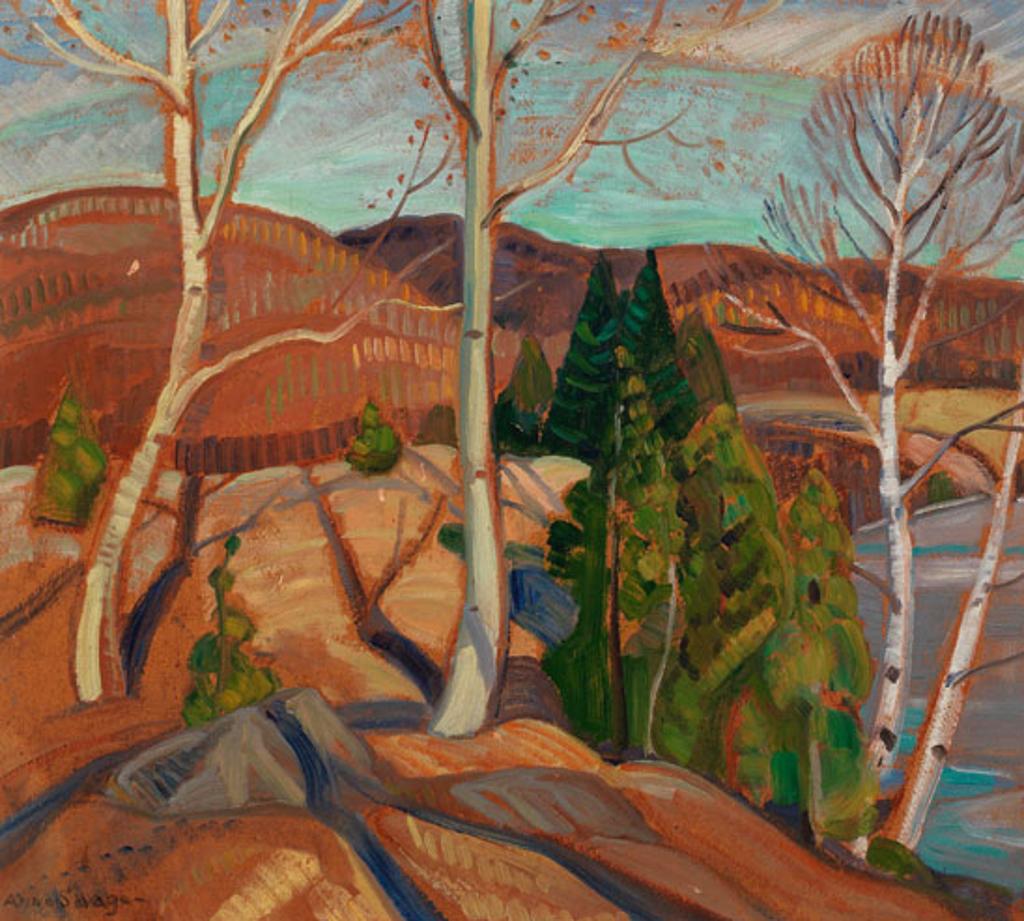 Anne (Annie) Douglas Savage (1896-1971) - Laurentian Landscape / Laurentian Landscape, Winter (verso)