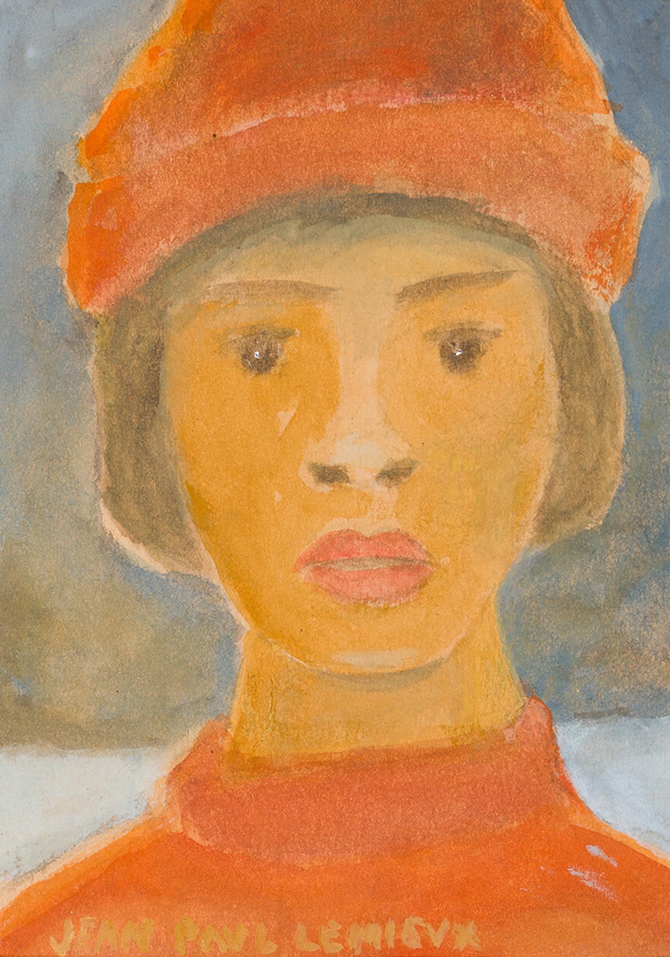 Jean Paul Lemieux (1904-1990) - Jeune fille au bonnet rouge