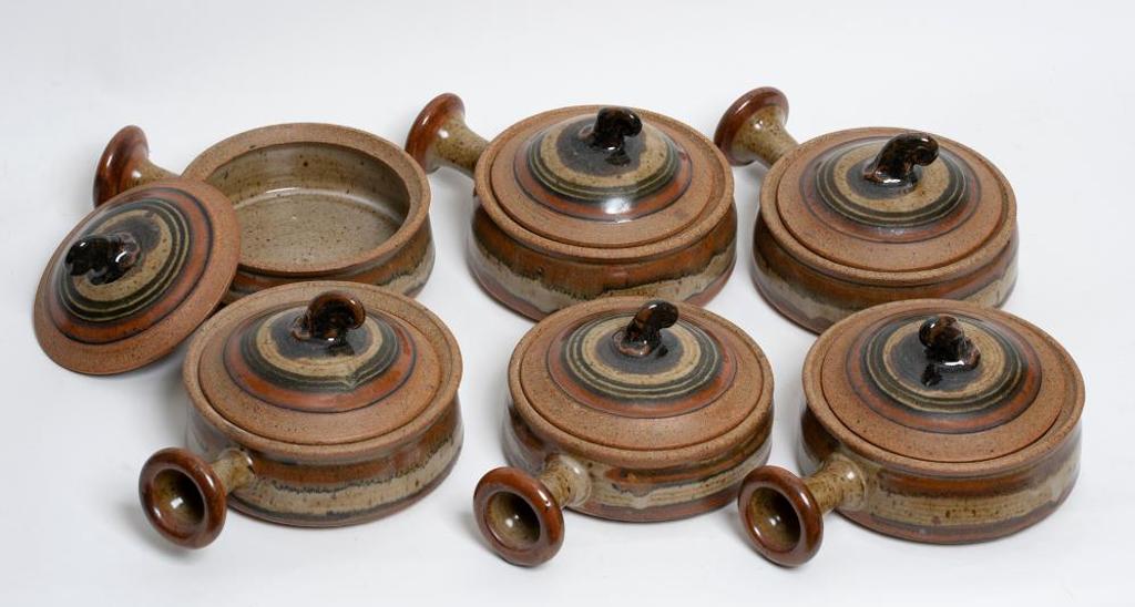 Mel Bolen (1947) - Set of Six Soup Bowls with Lids