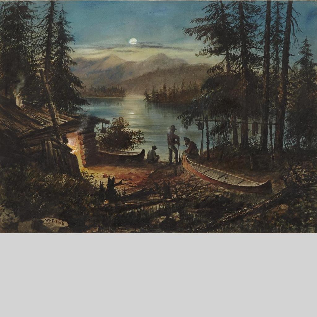 Washington Frederick Friend (1820-1886) - Moonlit Encampment