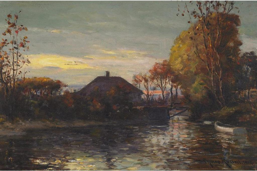 George Horne Russell (1861-1933) - Autumn On The River