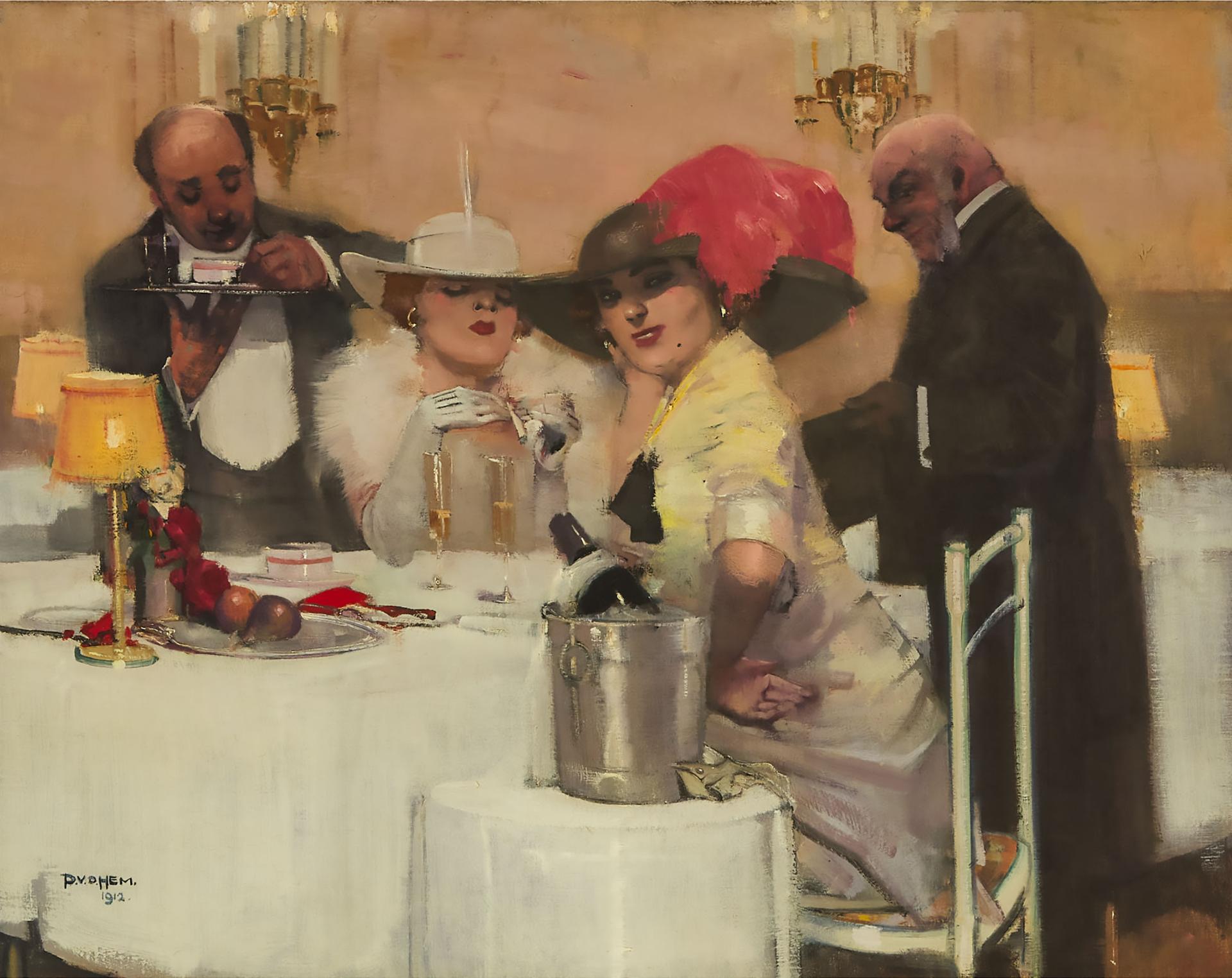 Piet van der Hem - Two Ladies In A Café, 1912