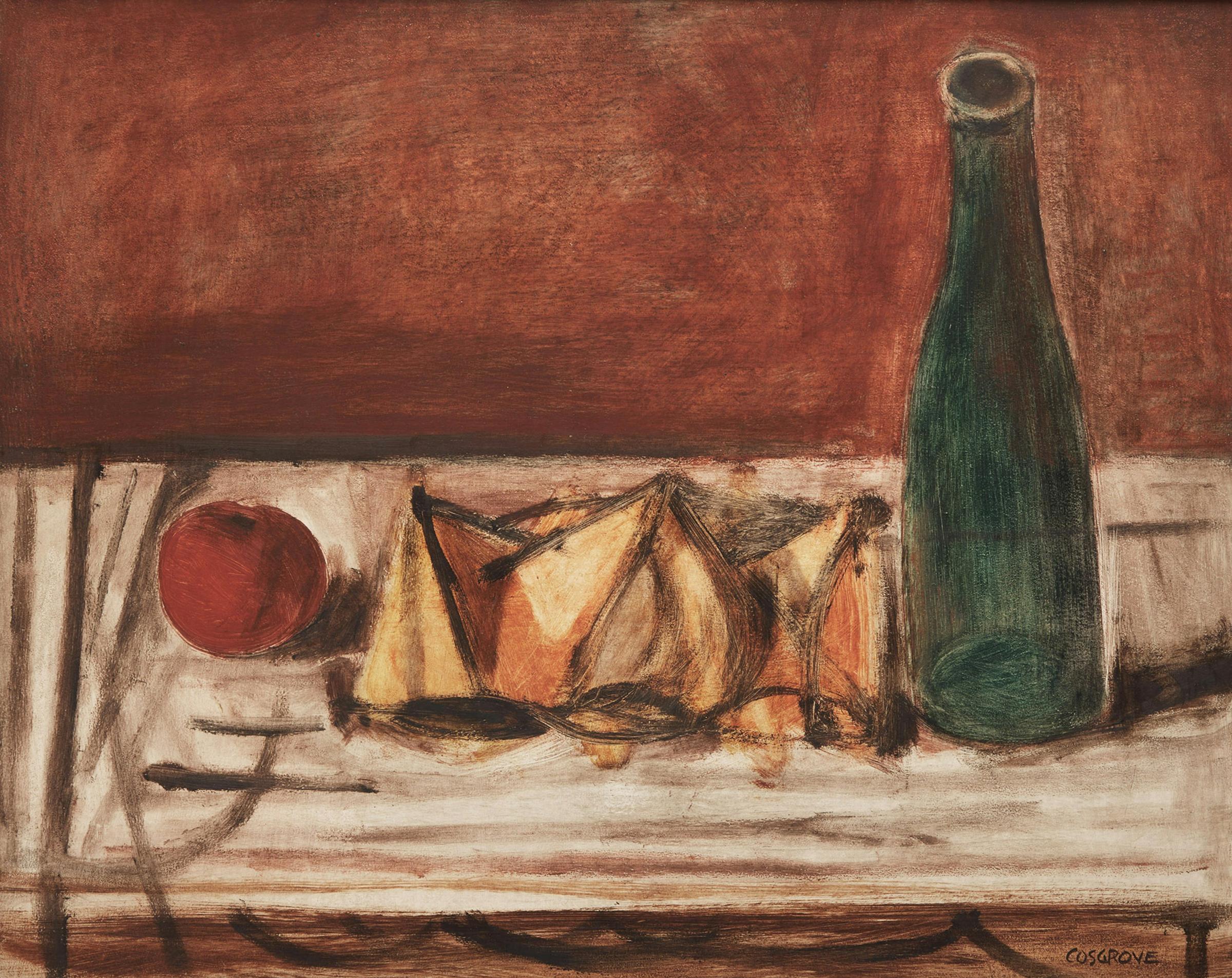Stanley Morel Cosgrove (1911-2002) - Nature morte à la bouteille, 1953
