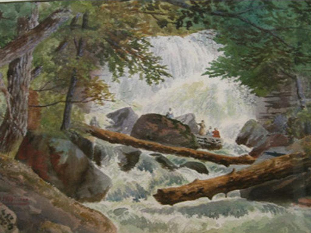 Thomas Harrison (T.H.) Wilkinson (1847-1929) - Ladies Group Watching Falls