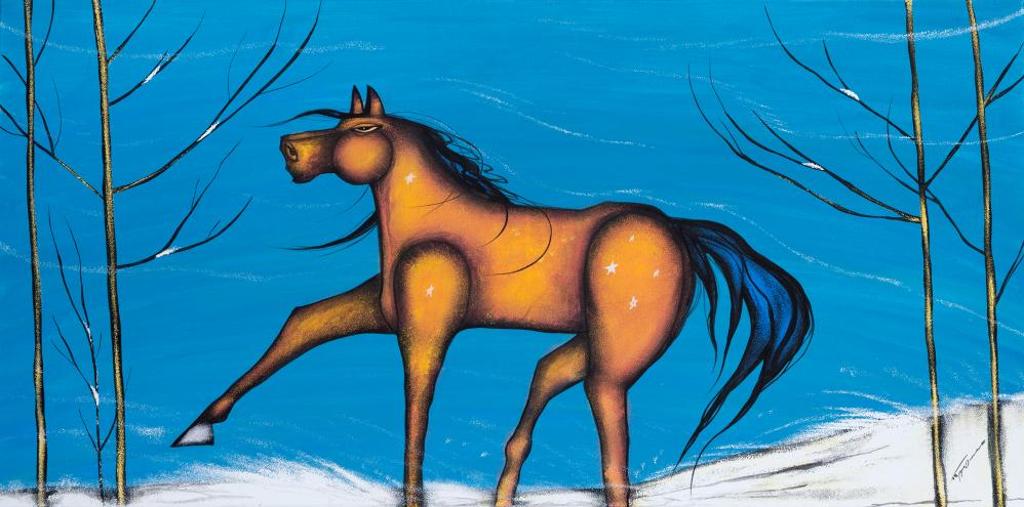 D.J. Tapaquon (1977) - Untitled - Horse in Winter