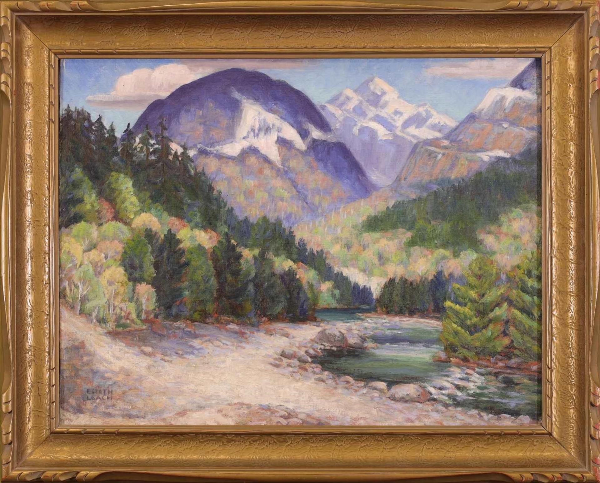 Edith Leach - Untitled, Rocky Mountain River Landscape