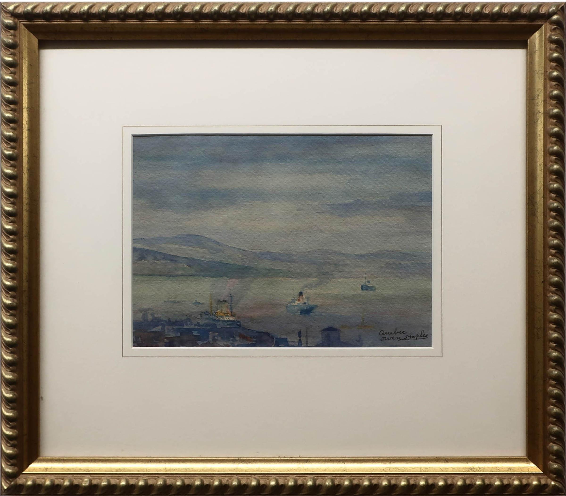 Owen B. Staples (1866-1949) - Untitled (Ships On The St. Lawrence)