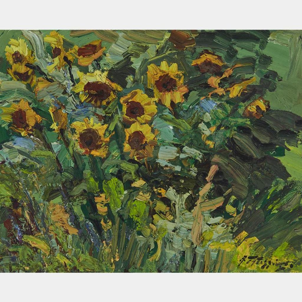 Armand Tatossian (1948-2012) - Landscape With Sunflowers