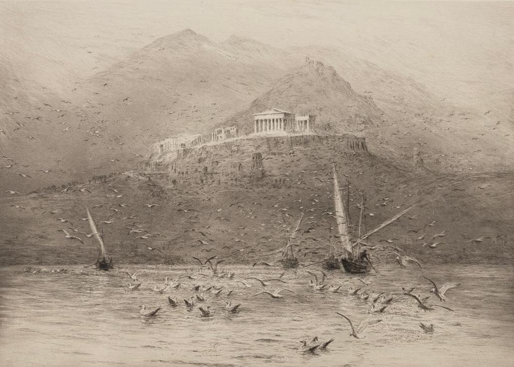 William Lionel Wyllie (1851-1931) - The Poseidon Temple Attica