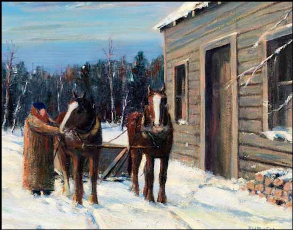 Ralph Wallace Burton (1905-1983) - Horses and Sleigh, Winter