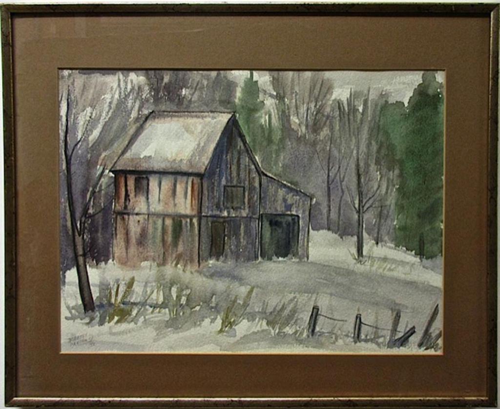 Dorothy “Dori” Parsons (1915-2010) - Old Barn In Winter