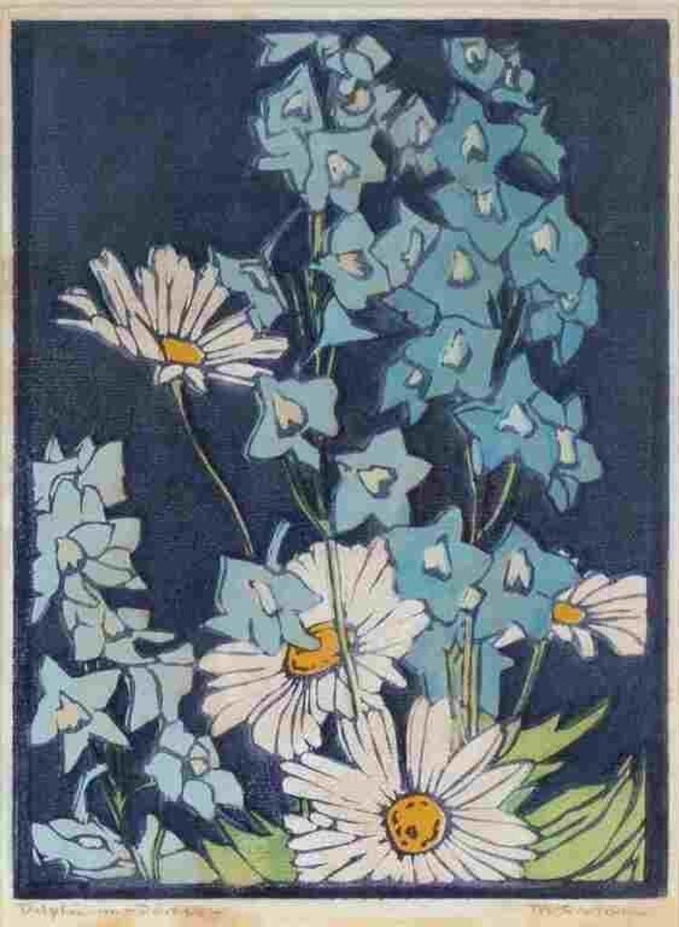 Mary Evelyn Wrinch (1877-1969) - Delphinium and Daisies