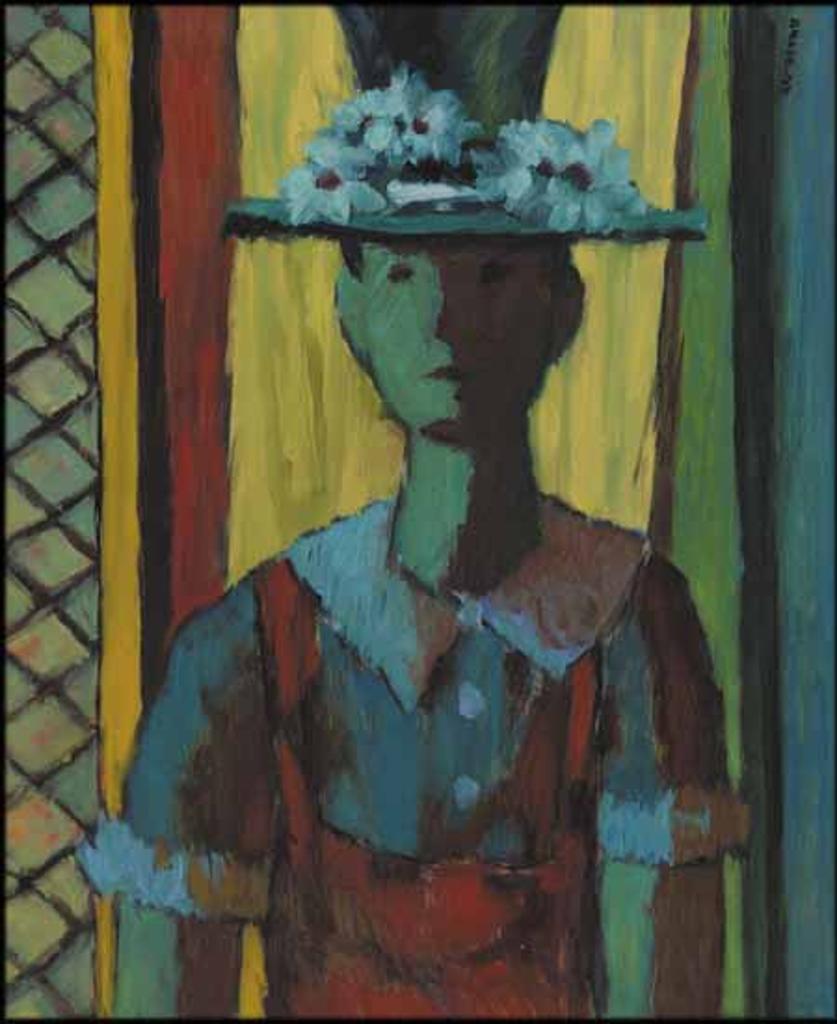 Jean-Philippe Dallaire (1916-1965) - Woman with a Blue Hat
