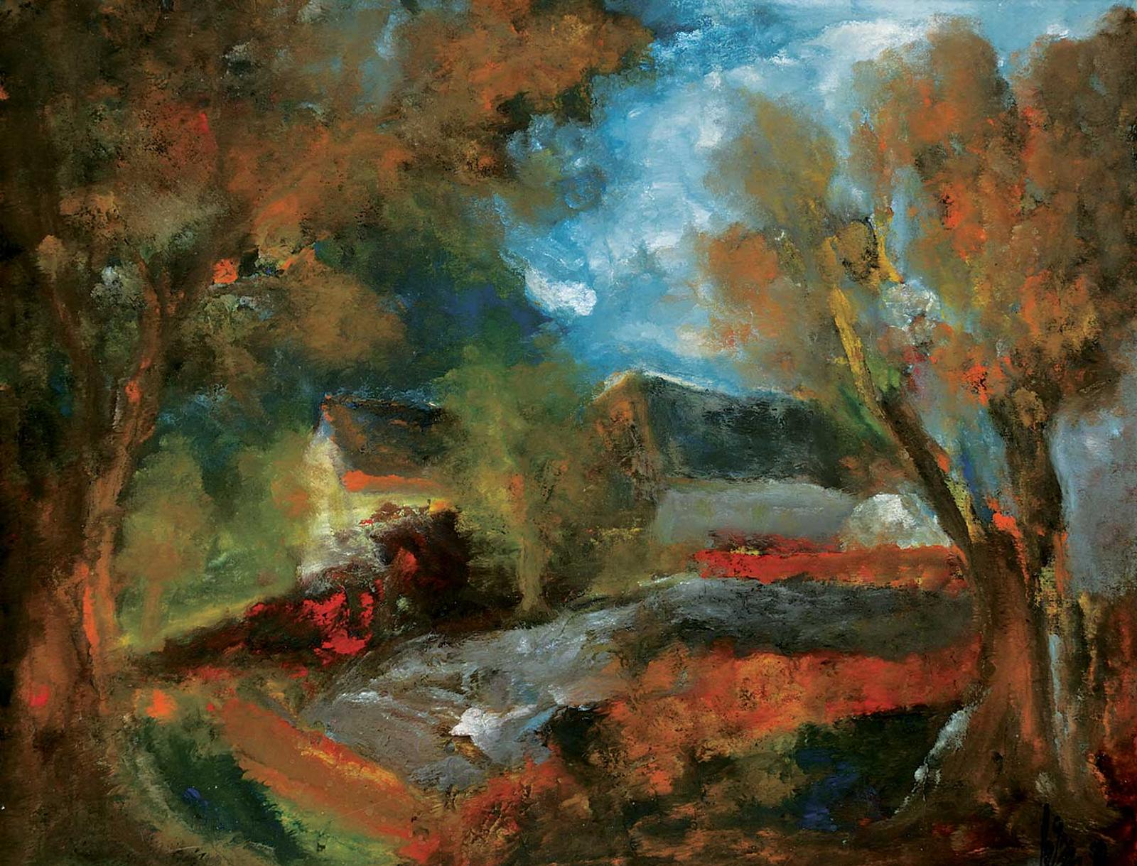 Stephane Le Grec - Untitled - Farm Through the Trees