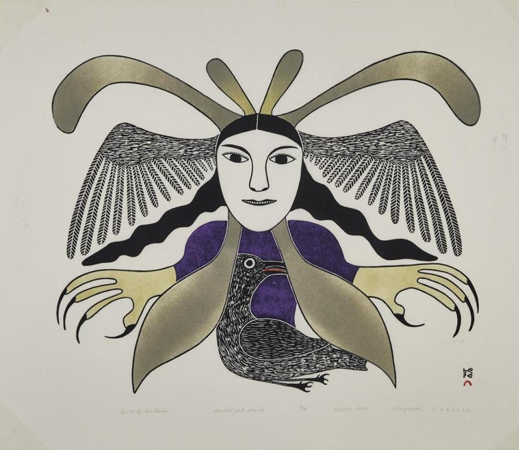 Kenojuak Ashevak (1927-2013) - Spirit Of The Raven