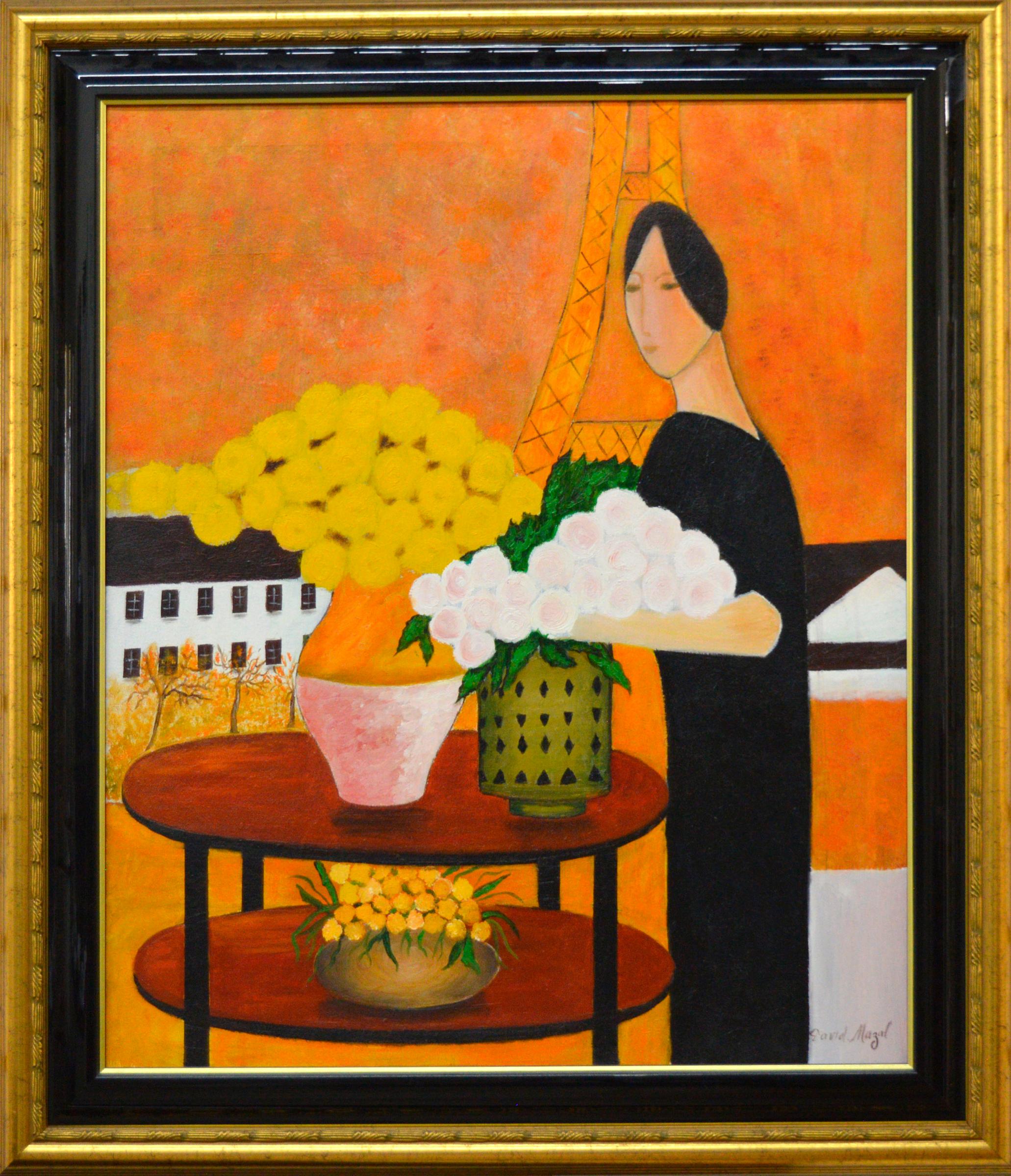 David Mazal (1920-2022) - Femme au bouquet en France