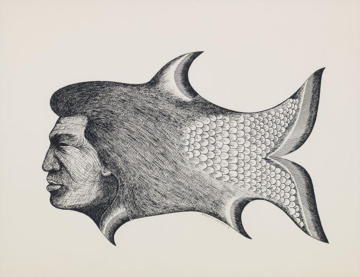 Benjamin Chee Chee (1944-1977) - Spirit Fish