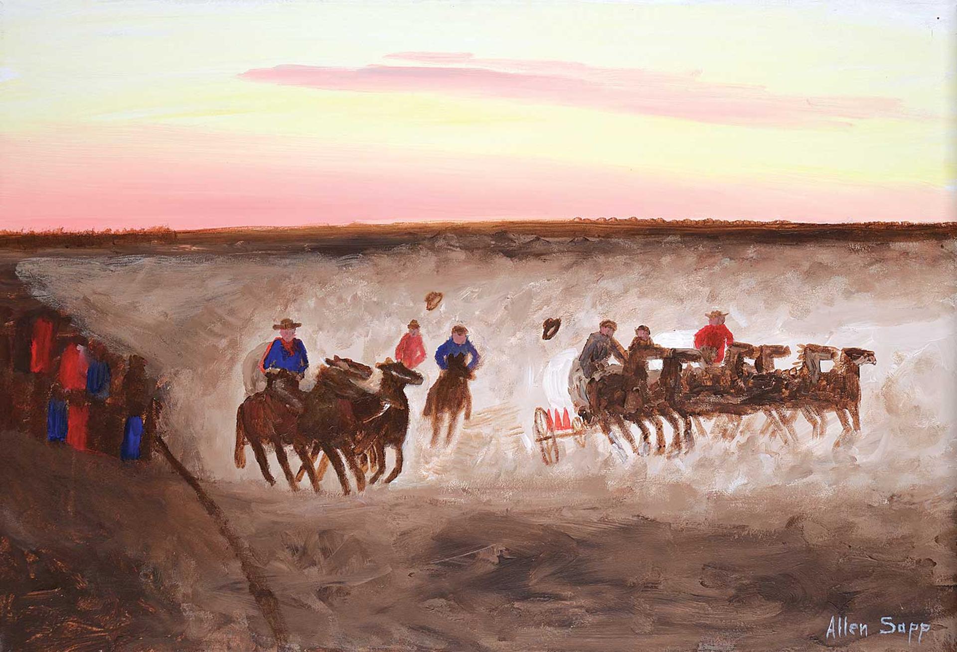 Allen Fredrick Sapp (1929-2015) - Untitled - Wagon Race