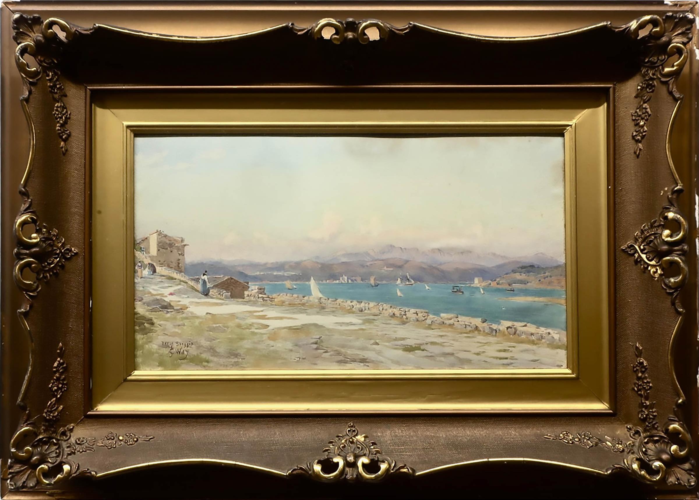 Charles Jones (C. J.) Way (1834-1919) - Bay Of Spezzia