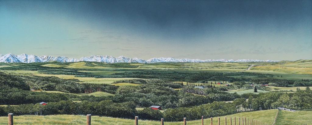 William H. (Bill) Webb (1940) - June Panorama Near Millarville; 1995