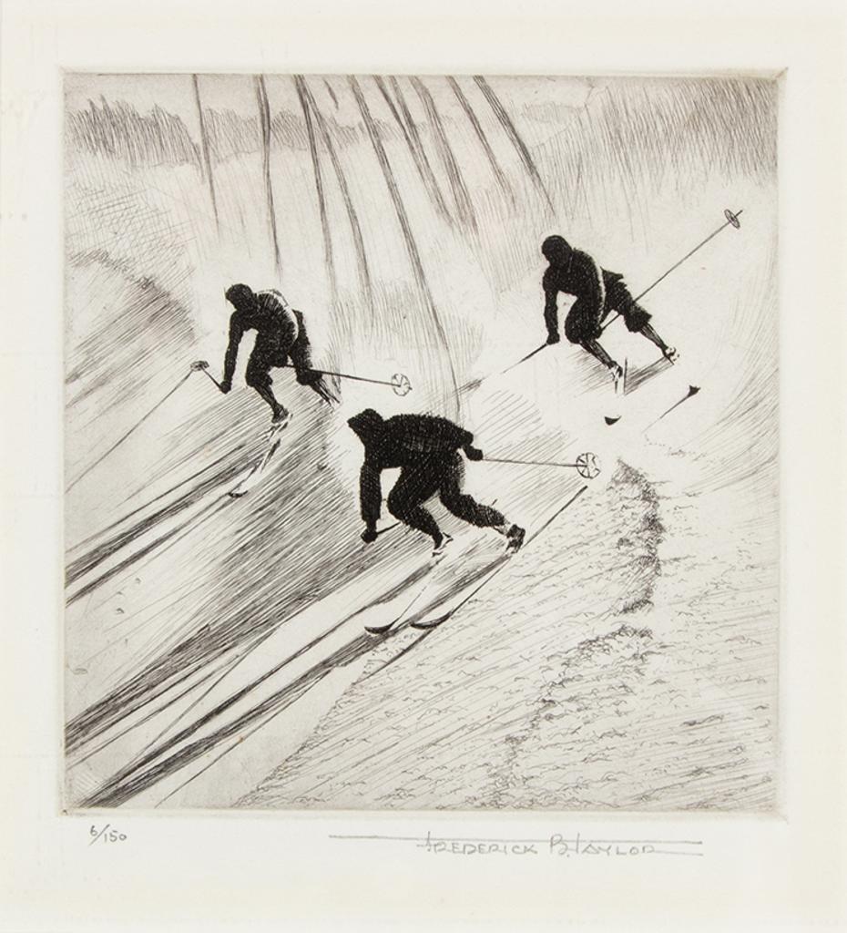 Frederick Bourchier Taylor (1906-1987) - The Race (from the Ski-ing Series)