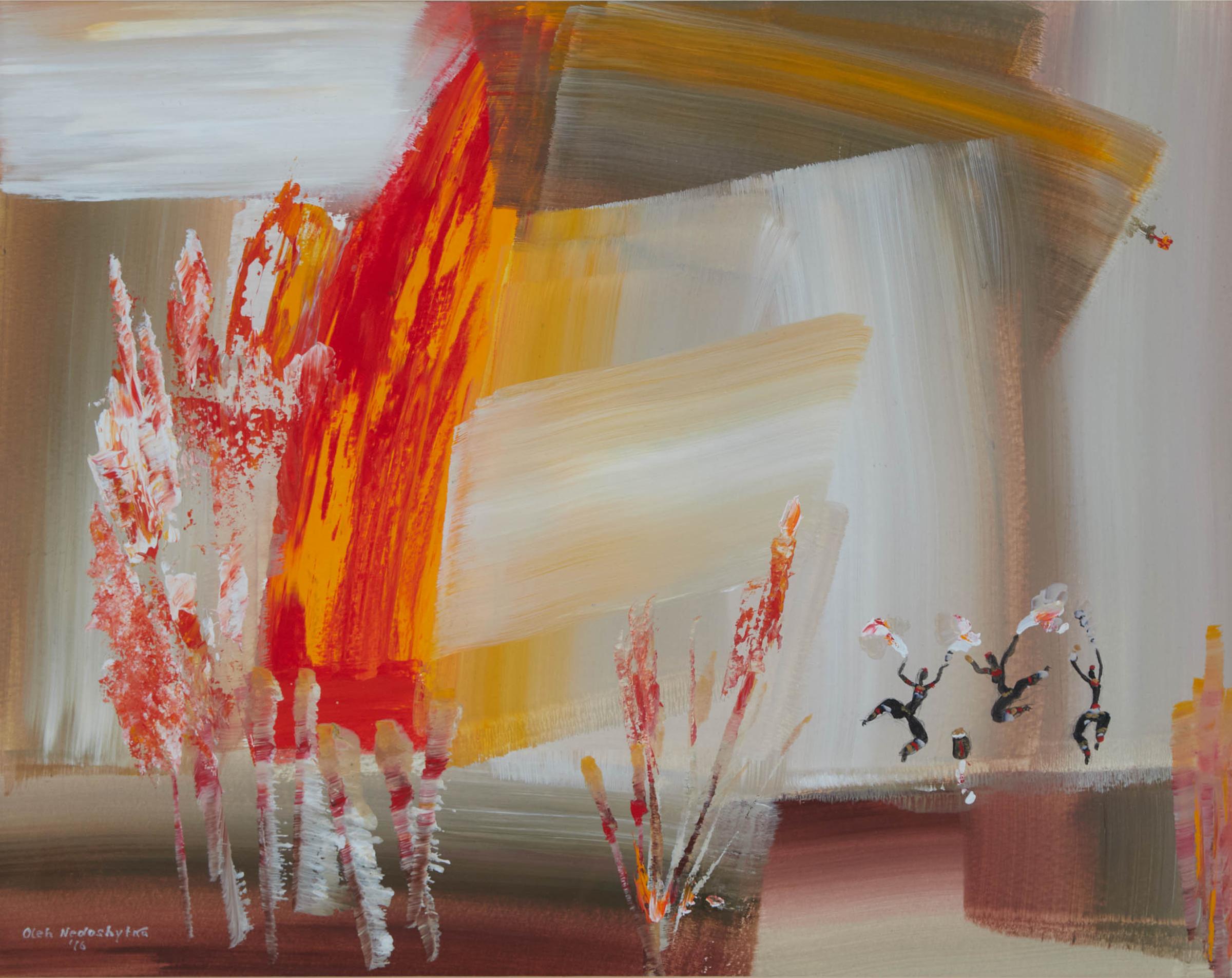 Oleg Nedoshytko (1950) - Untitled (Three Festive Dancers), 2016