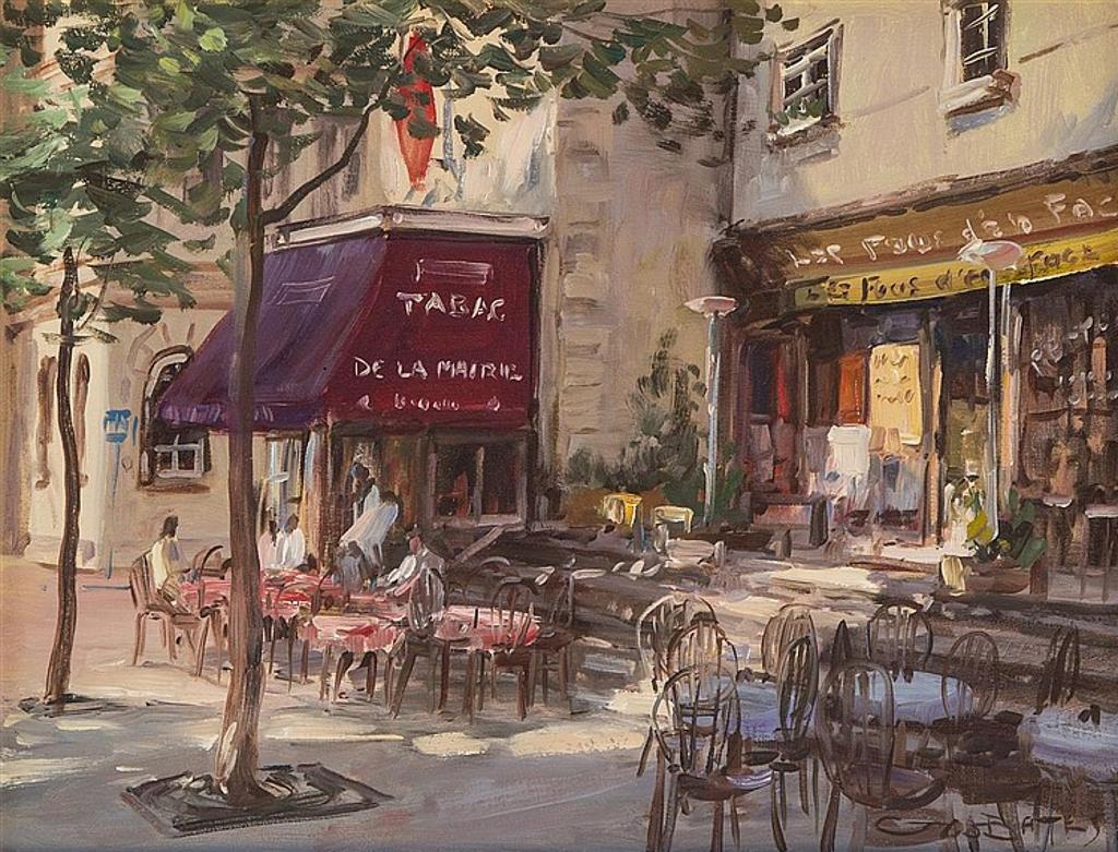 George William Bates (1930-2009) - Paris Street Cafe