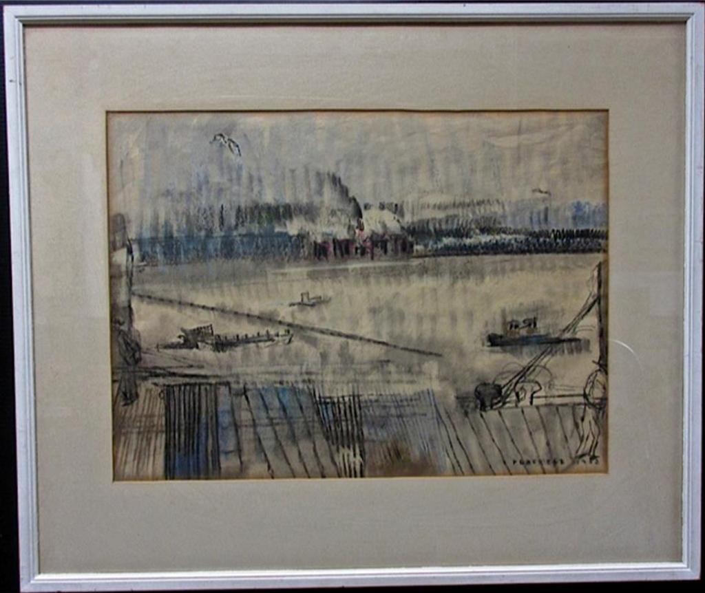 Joseph (Joe) Francis Plaskett (1918-2014) - The Fraser River At New Westminster, Bc