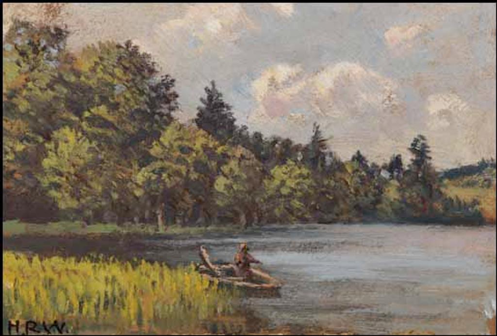 Homer Ransford Watson (1855-1936) - Landscape with Man and Boat