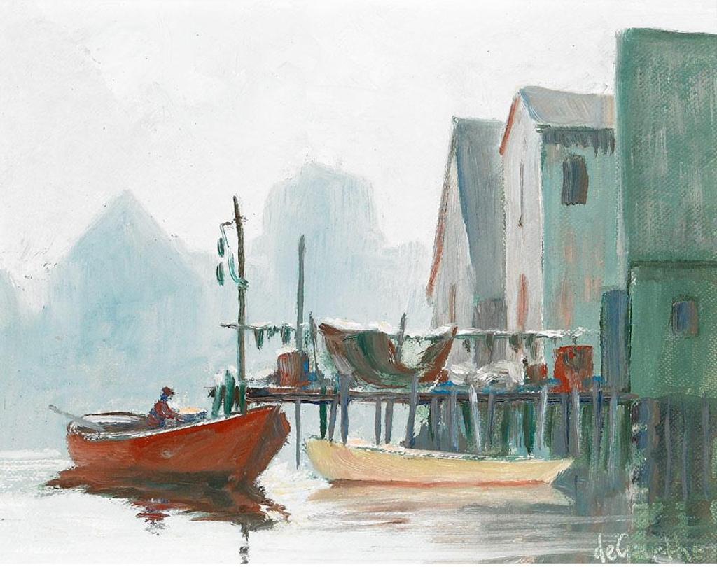 William Edward de Garthe (1907-1983) - Boat At The Harbour