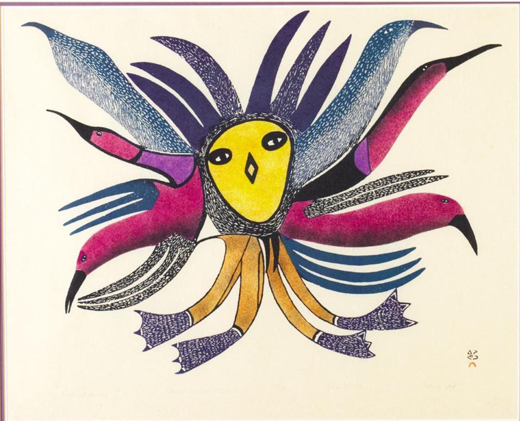 Lucy Qinnuayuak (1915-1982) - Radiant Birds