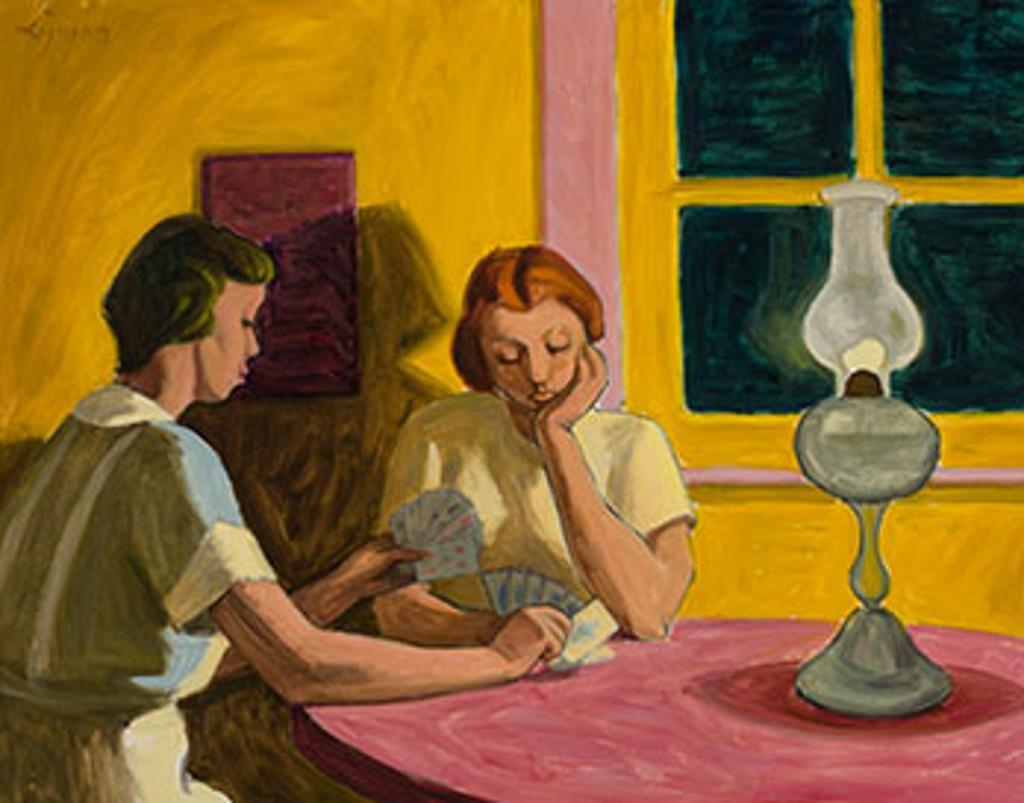 John Goodwin Lyman (1886-1967) - Girls Playing Cards