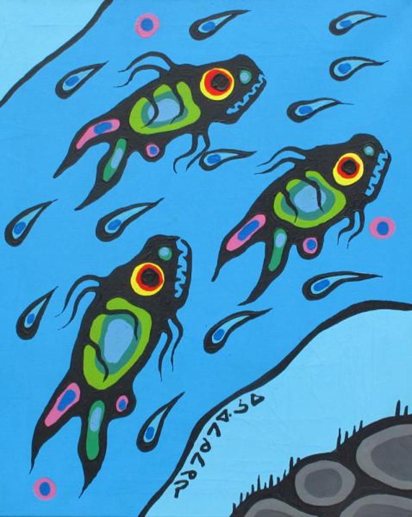 Norval H. Morrisseau (1931-2007) - Cycle Of Salmon