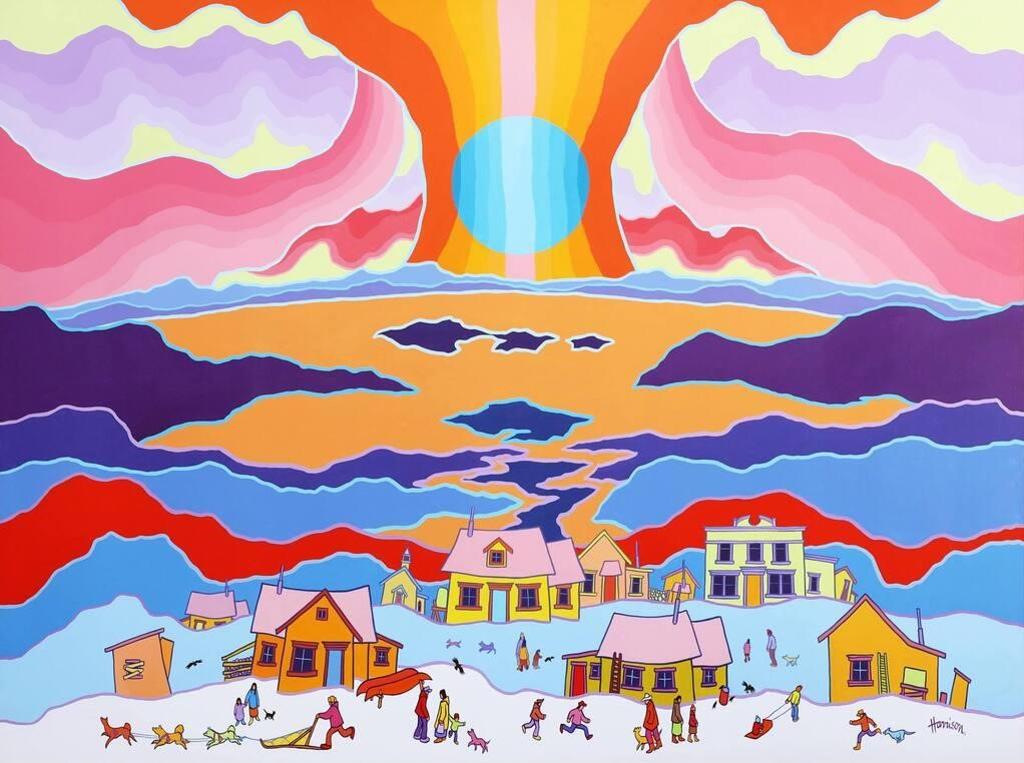 Ted Harrison (1926-2015) - The Golden Yukon; 1989