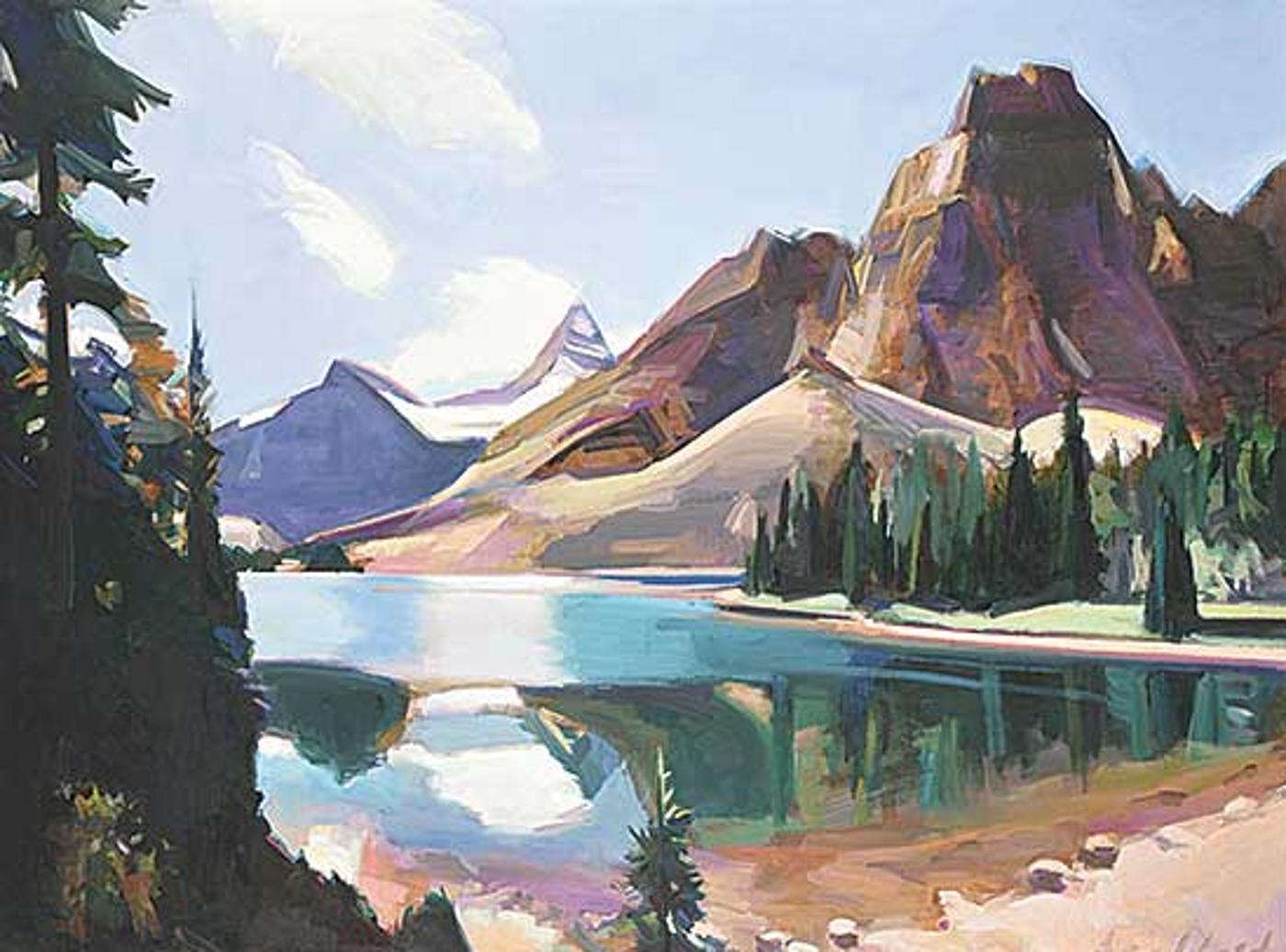 Kenneth Campbell Lochhead (1926-2006) - Mt.Assiniboine Reflection