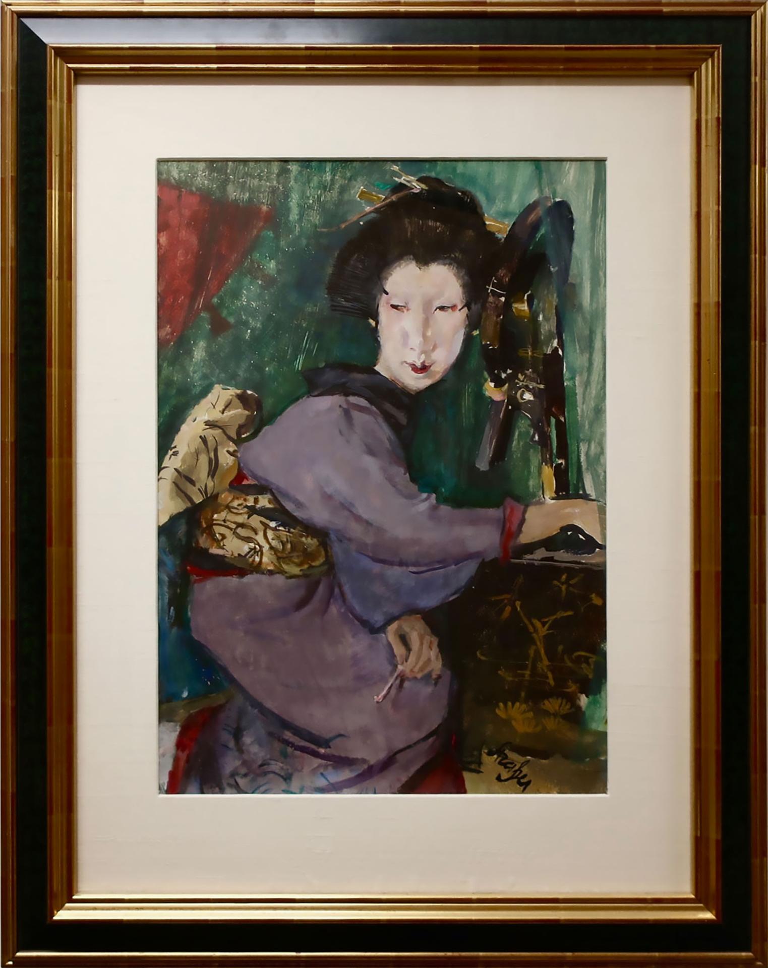 Roland Strasser (1897-1974) - Geisha Girl At Her Dressing Table