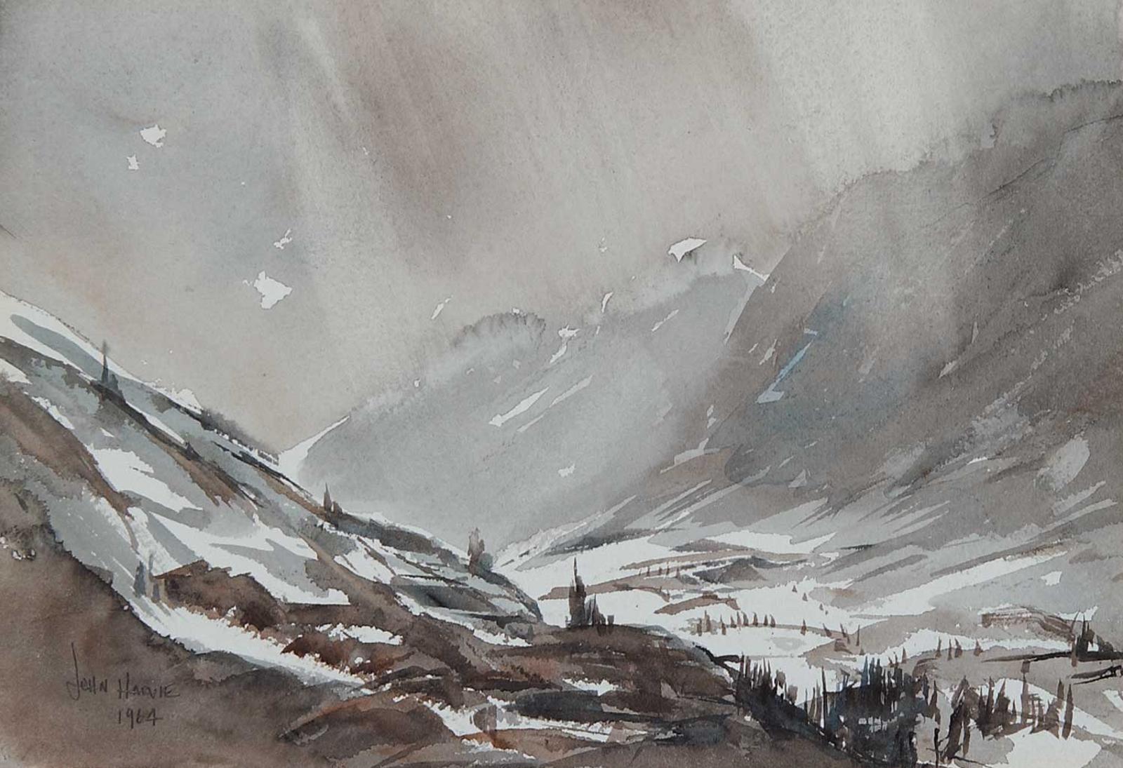 John William Harvie (1928-2018) - Untitled - Rain Storm in the Mountains