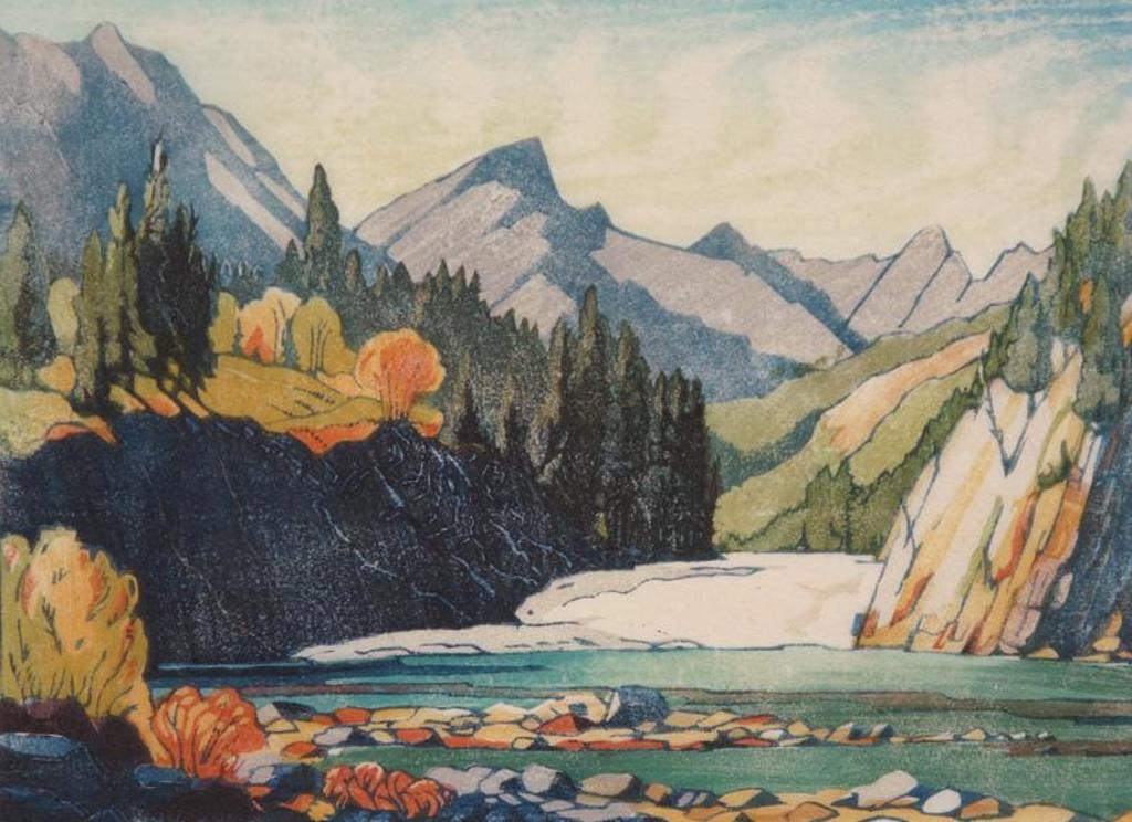 Margaret Dorothy Shelton (1915-1984) - Bow Falls, Banff; 1979