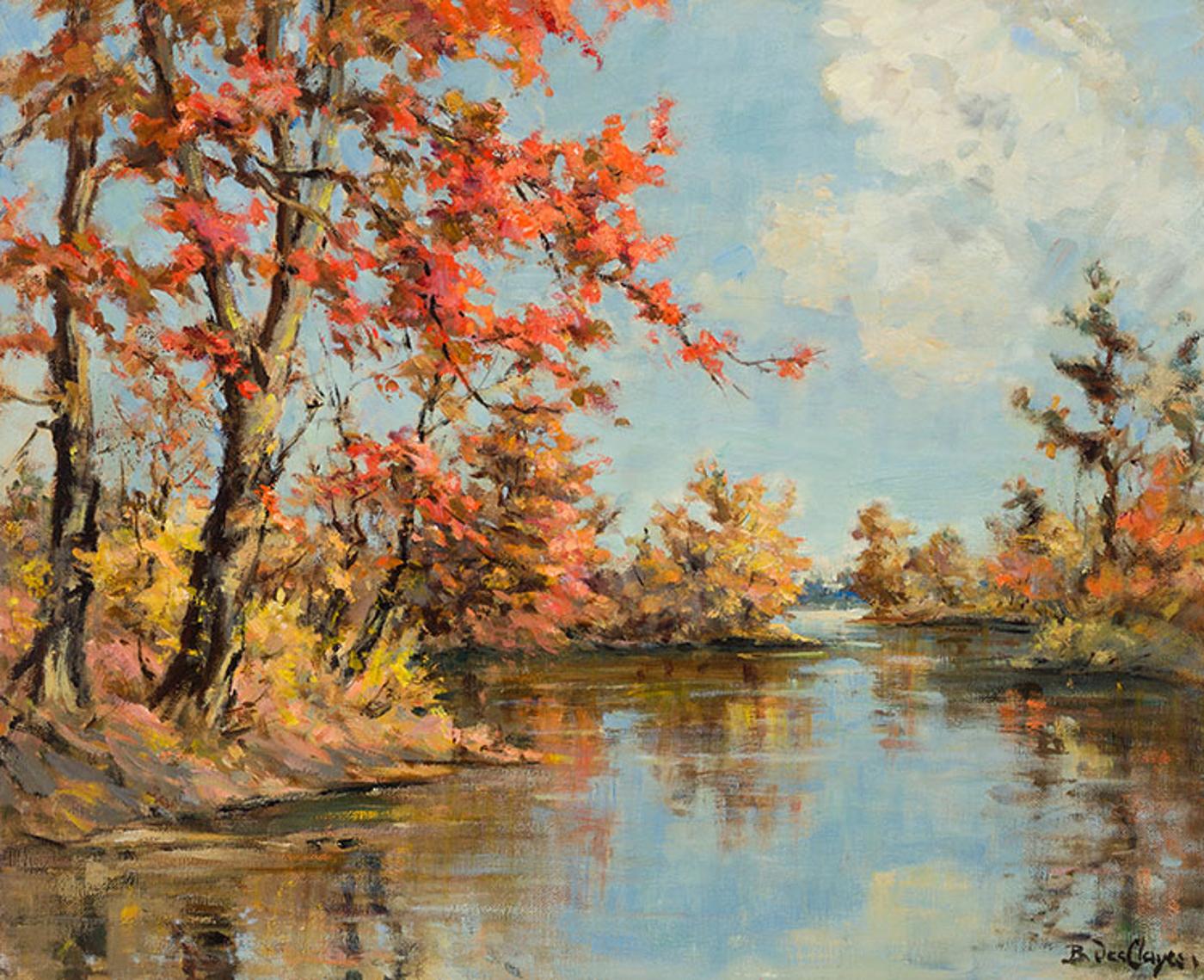 Berthe Des Clayes (1877-1968) - The Yamaska River, Cowansville