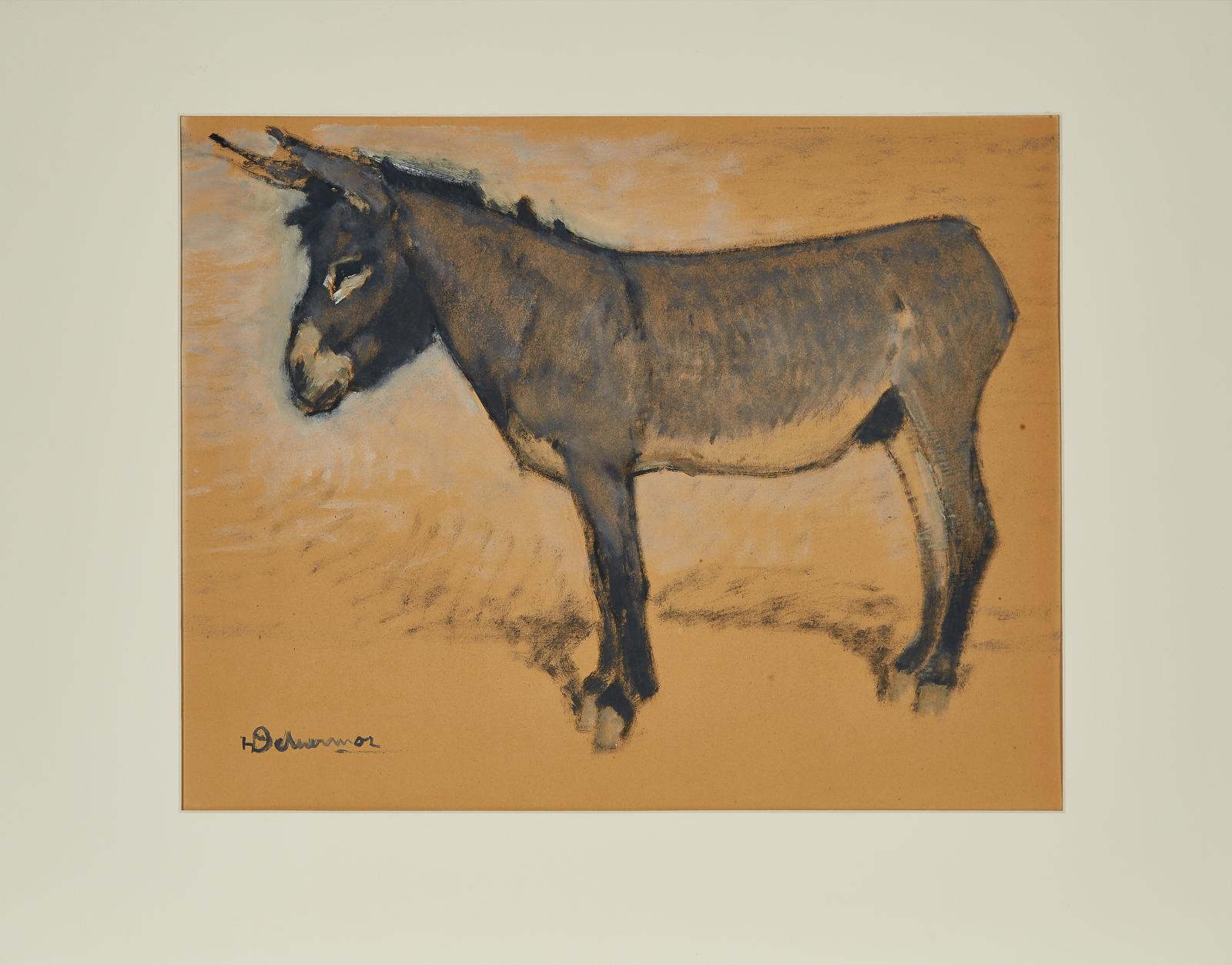 Henri Deluermoz (1876-1943) - American Buffalo; Grey Donkey; Tiger; Couchant Stag
