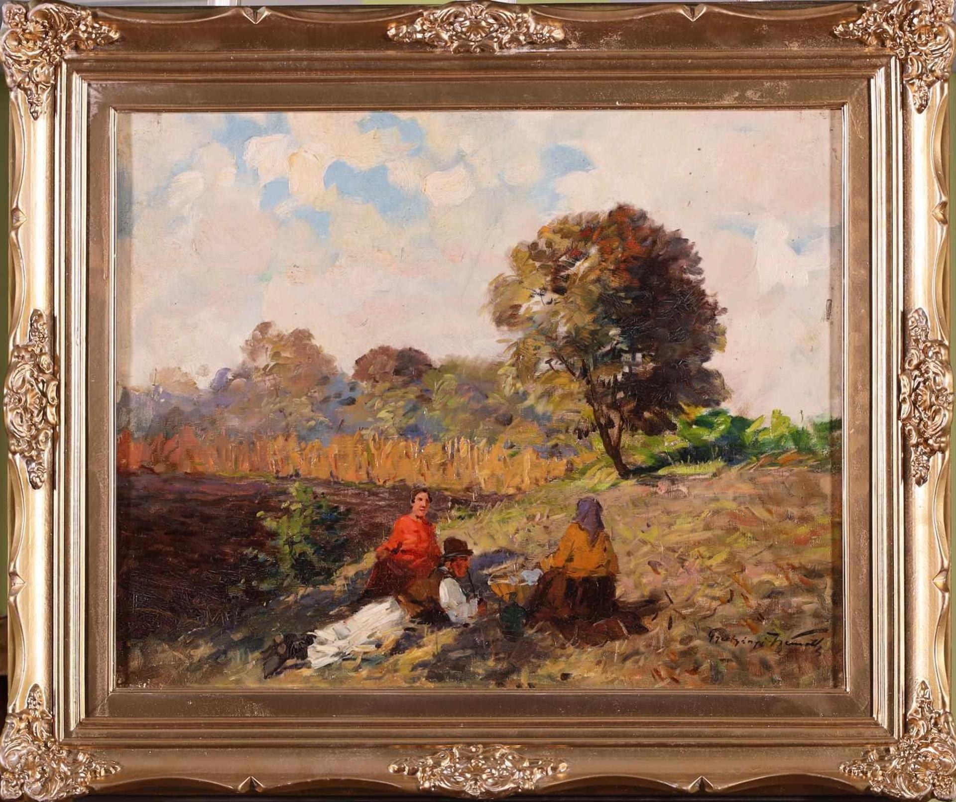 Gyula Gyertyani Nemeth (1890-1976) - Untitled, Midday Rest in the Field