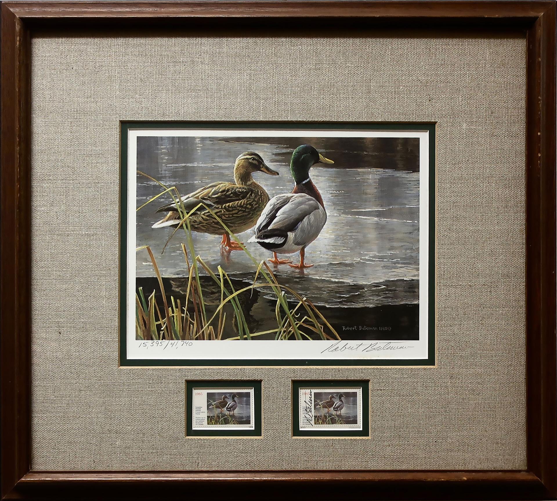 Robert Mclellan Bateman (1930-1922) - Mallard Pair - Early Winter