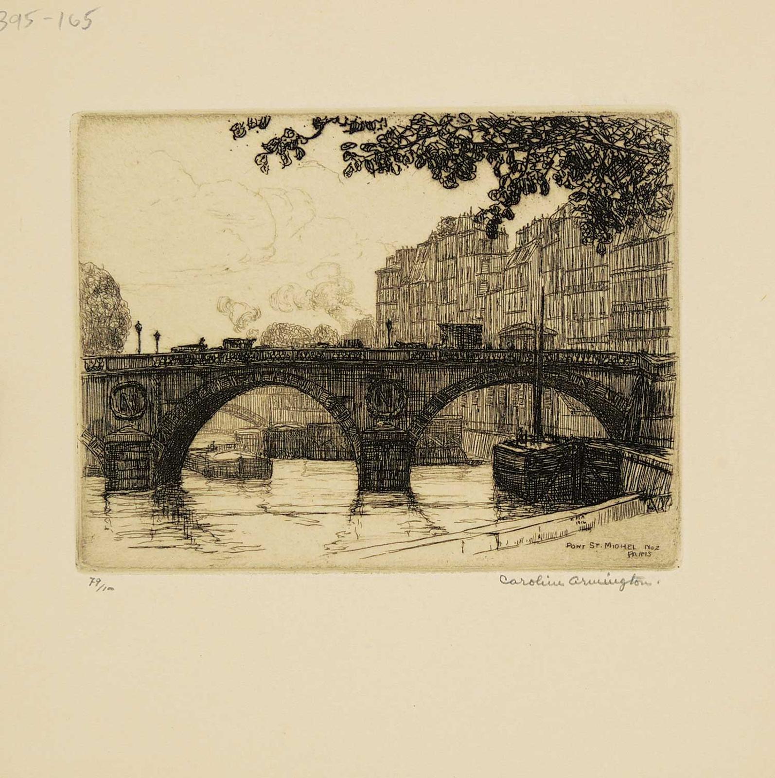 Caroline Helena Armington (1875-1939) - Pont St. Michel No. 2 Paris  #79/100
