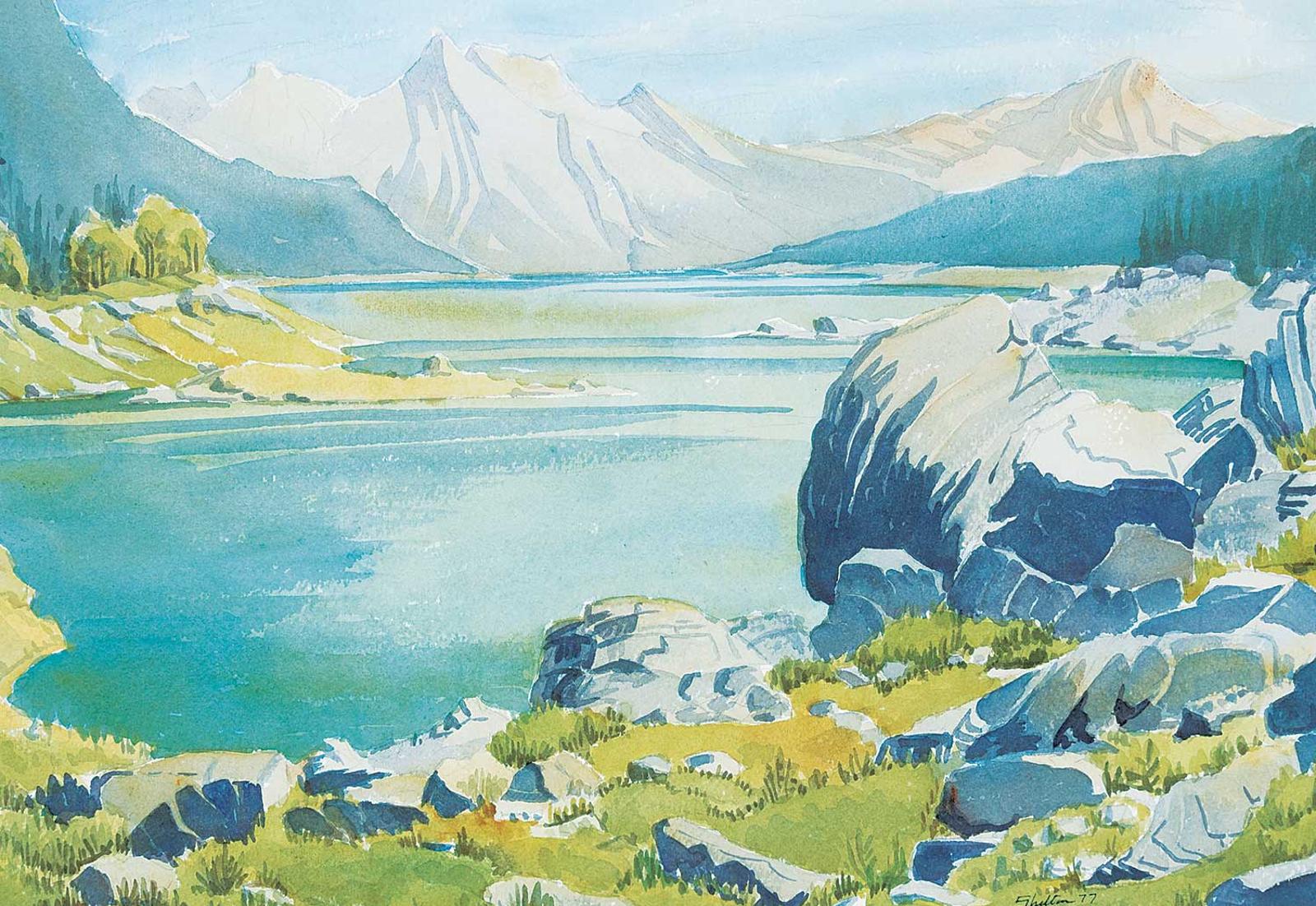 Margaret Dorothy Shelton (1915-1984) - Untitled - Rocky Mountain Lake