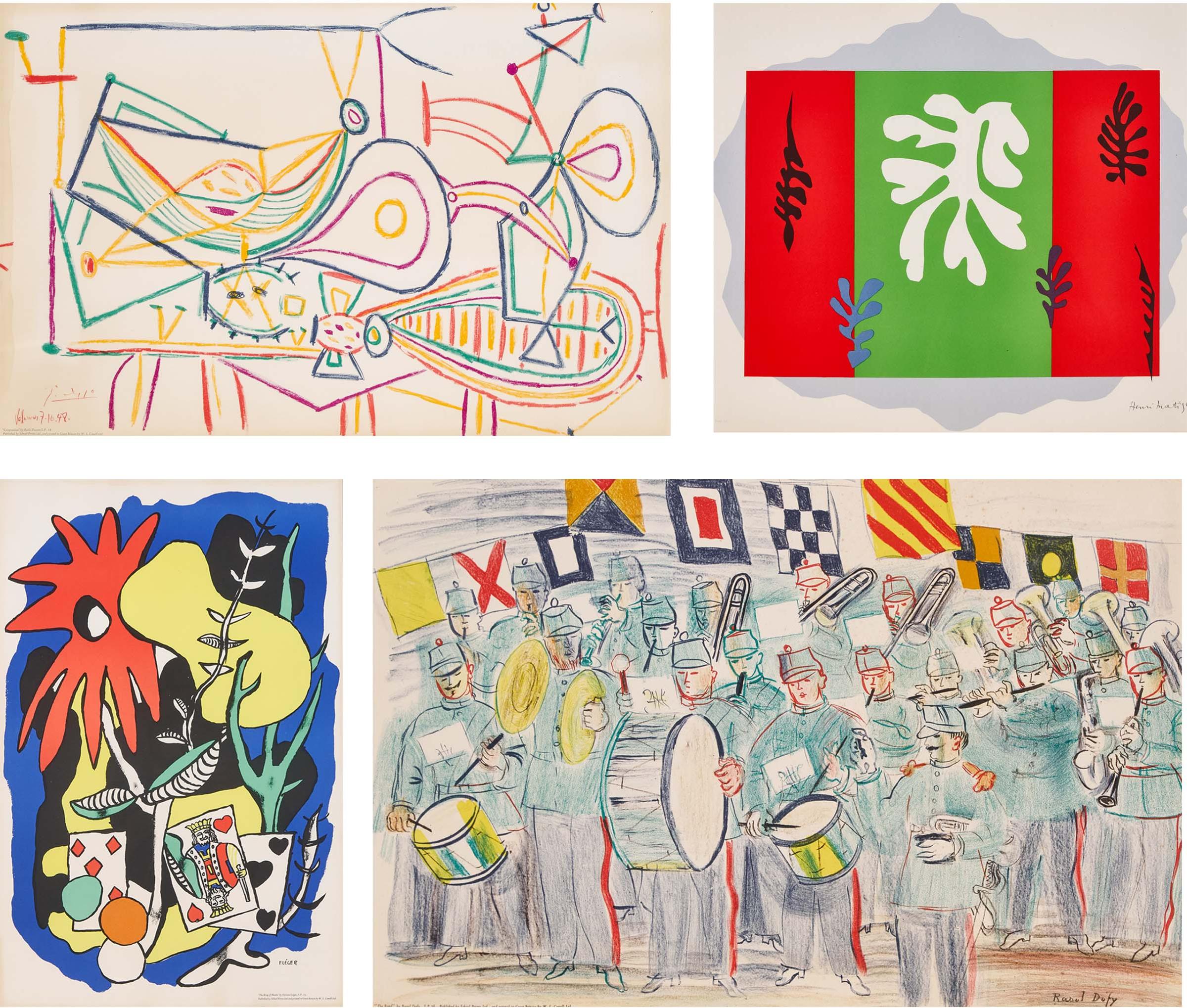 Raoul Dufy (1877-1953) - A Selection Of 4 Lithographs, From School Prints Project, 1943-9