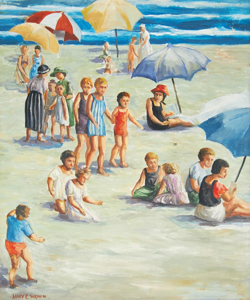 Mary Evelyn Wrinch (1877-1969) - Beach Scene with Children
