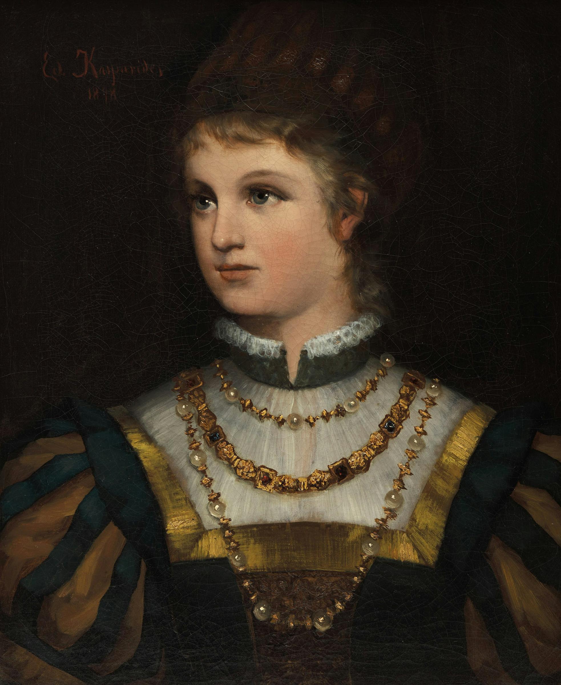 Eduard Kasparides - Portrait of an Austrian Lady