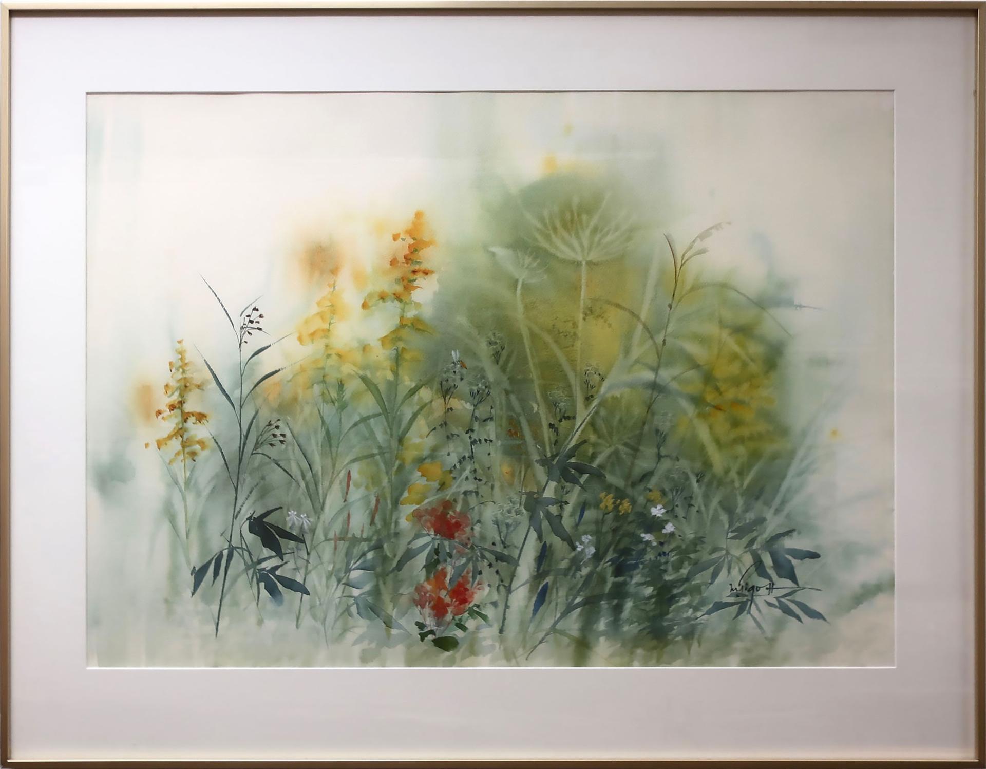 Marjorie Pigott (1904-1990) - Untitled (Wildflowers With Bee)